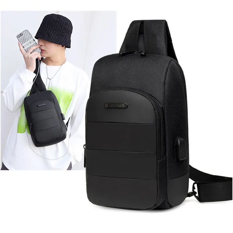 

Многофункциональная нагрудная сумка для мужчин, водонепроницаемая мужская сумка через плечо с защитой от кражи, дорожный портфель с Usb-зарядкой, мессенджеры