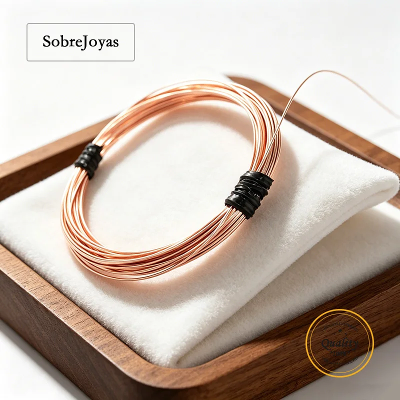 Проволока из розового золота 14K, полужесткая, круглая, длиной 1 метр, для изготовления бижутерии своими руками, оптовая продажа, фурнитура (art.: 3920da08ef91d) - 3920da08ef91d