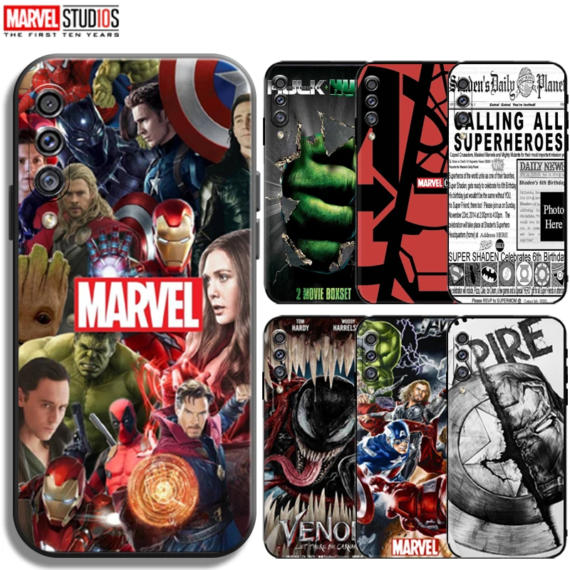 

Marvel Avengers Phone Case For Samsung Galaxy A30 A30s Ultra-Thin Coque Funda Silicone Cover Back Black Bumper Soft TPU