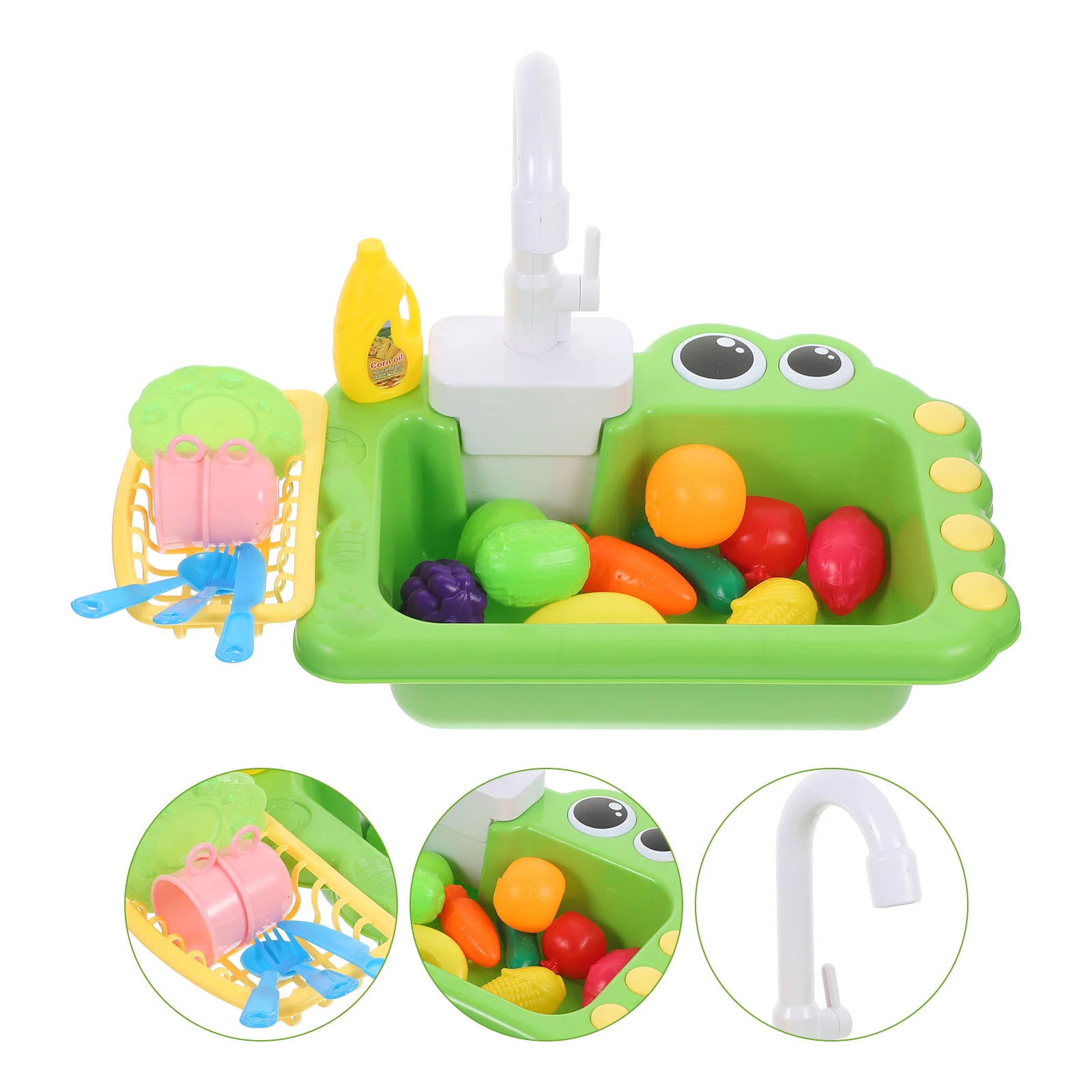

Toddler Play Sink Dishwasher Avocado Pretend Toy Kids Plastic Running Water Child