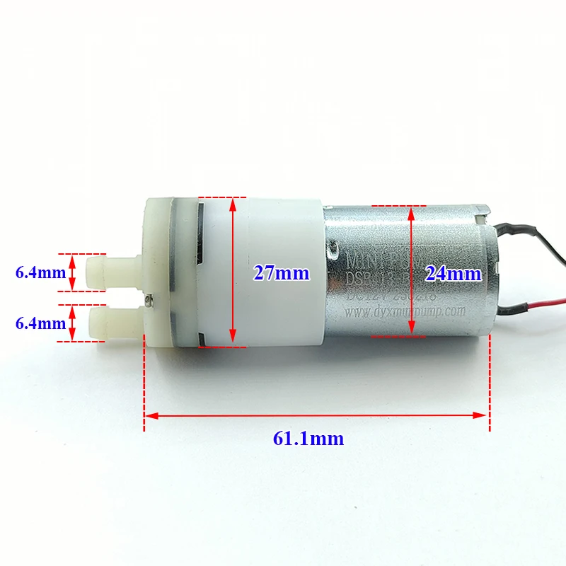 Фото Насос диафрагменный самовсасывающий DC 12V 0.9 л/мин, малый, для DIY чайных баров, модель DSB413-B №1
