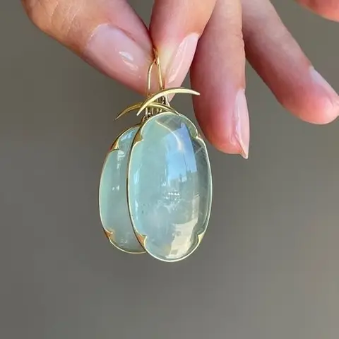 Золотые серьги-капельки NovoPublic