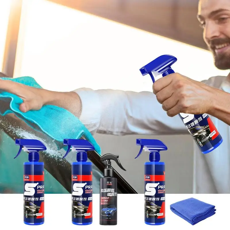 

Car Coating Spray Auto 500ml Quick Acting Coating Agent Paint Care Nano-Coating Spray Wax For Vehicle Car Detailing Cleaning