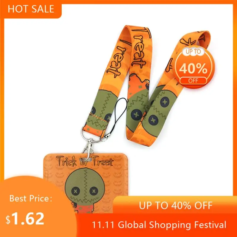 

Хэллоуин трюк R Treat шнурок держатель для кредитных карт сумка студенческая Женская дорожная Обложка для карт значок для автомобиля