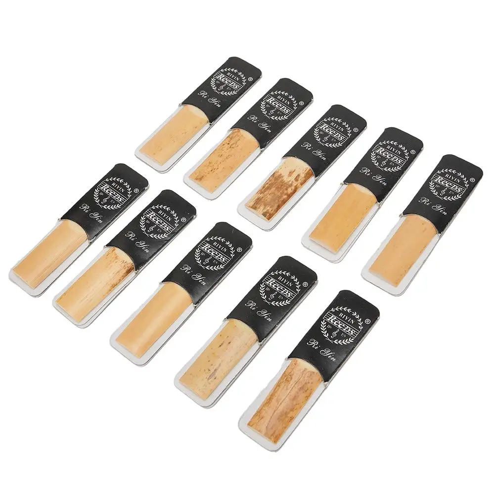 

10Pcs/pack Eb Alto Sax Reeds Strength 2.0 2.5 3.0 Saxophone Reed Woodwind Instrument Accessories For Professionals Beginner