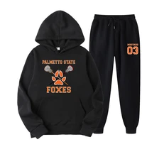 foxhole court palmetto state foxes winter men tracksuit mens hoodies sweatpants 2 piece suit hooded casual sets male clothes