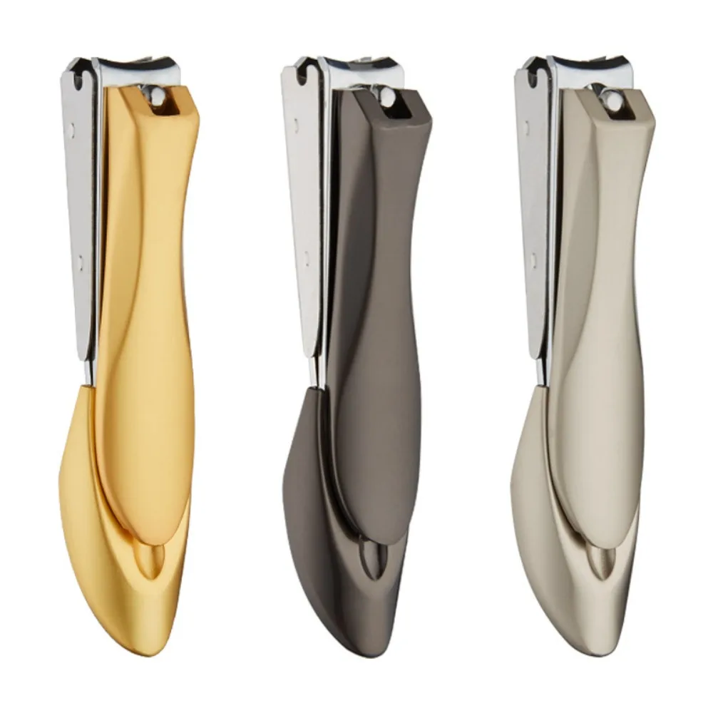 

1Pc Portable Stainless Steel Nail Clippers Anti Splash Fingernail Cutter Bionics Design Nail Trimmer Pedicure Scissor Nail Tools
