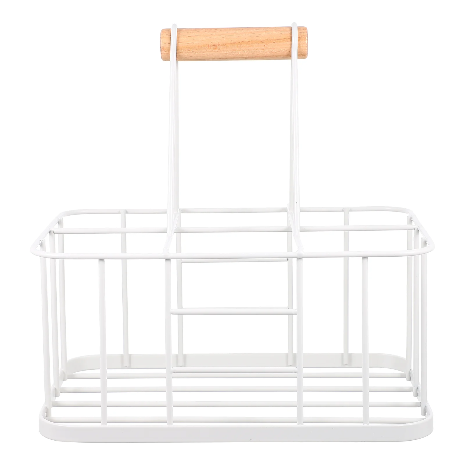 

Bottle Holder Carrier Metal Wire Basket Beerhandle Beverage Rack Farmhouse Cratetabletop Water Boxorganizer Baskets Case Drink