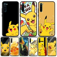 cute cartoon anime pika chu pikachu phone case for xiaomi redmi 9 9c nfc 9t 10 10c 7 8 a k40 k50 pro plus soft shell cover cases