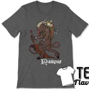 Рождественская праздничная футболка Krampus Horror /
