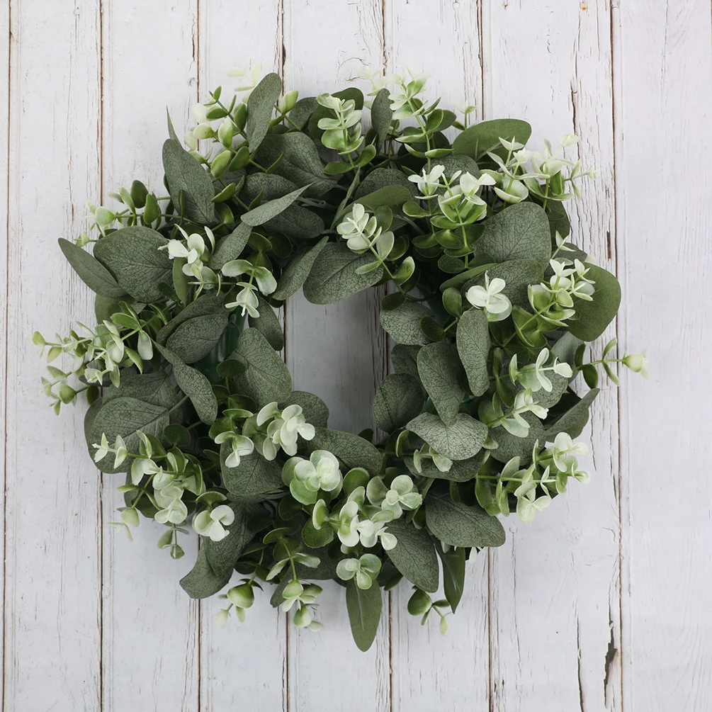 

30cm Eucalyptus Decorations Wreath Plants Background Wall Window Decorative Home Wedding Party Supplies Gifts Christmas Decor