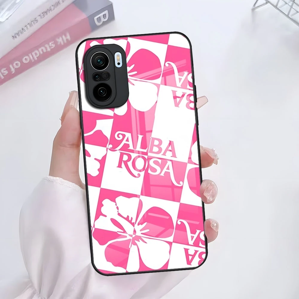 Fashion A-ALBA R-ROSA Phone Case For Xiaomi 14 Lite 12 Pro 11t 13 POCO M6 M5 X6 X5 X3 NFC F5 F6 Tempered Glass Cover