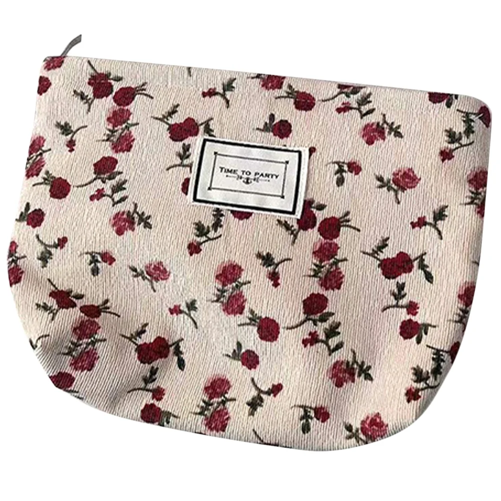 

Portable Toiletry Bag Rose Pattern Makeup Bag Travel Bag Makeup Organizer
