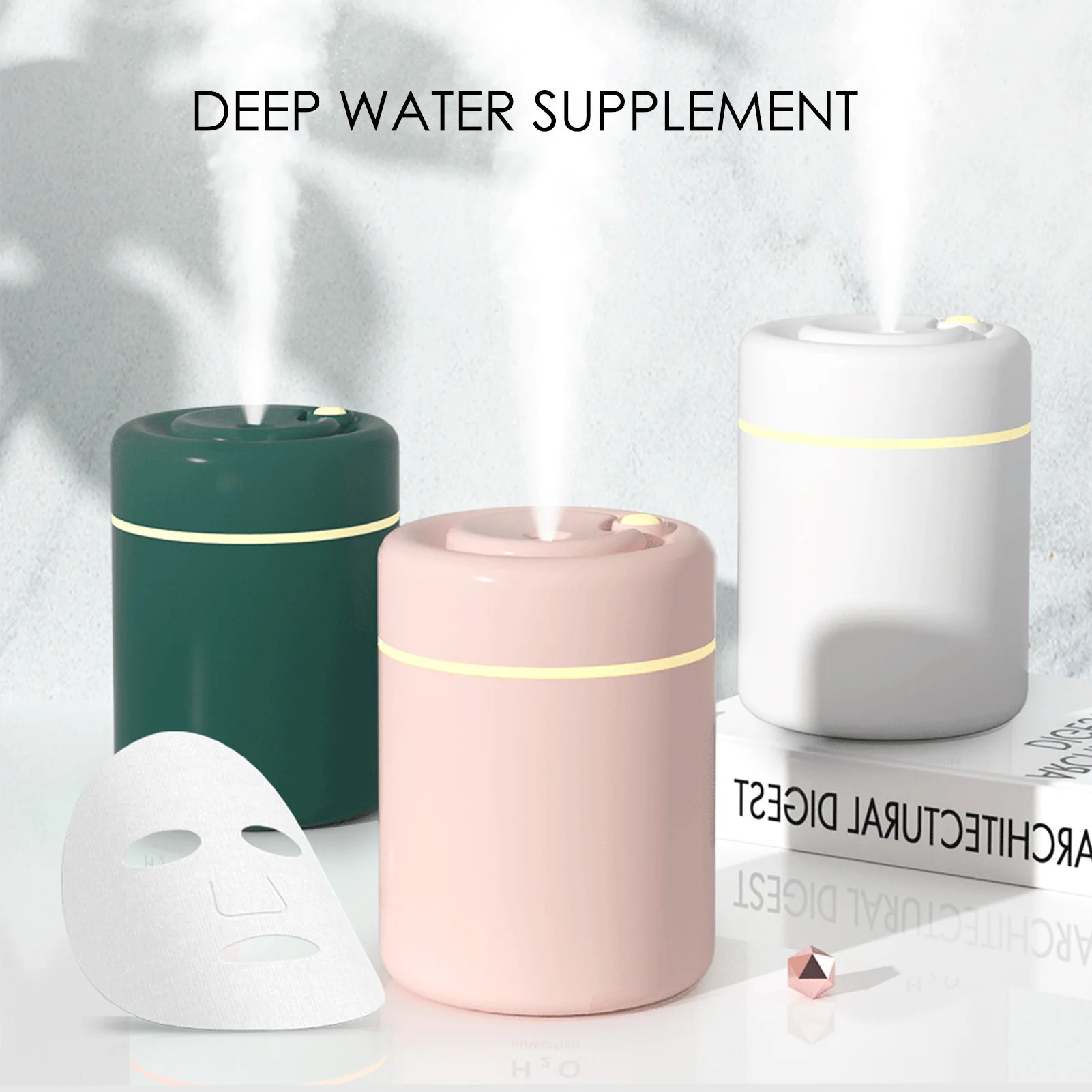 

Essential Oil Diffuser USB Humidifier Diffuser 180ml Air Humidifier Night Light Desk Lamp Mini DC 5V 2.5W Automatic Power-off