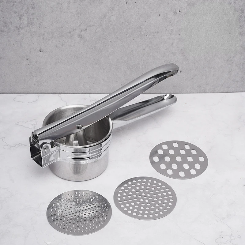 

Stainless Steel Kitchen Tools Potato Masher Ricer Puree Garlic Presser Vegetable Fruit Press Maker Gadget Kitchen Accessories