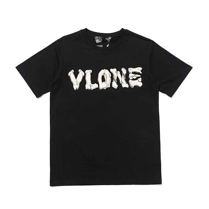 

Футболка VLONE Мужская/женская из натурального хлопка, брендовая уличная одежда в стиле Харадзюку, рубашка в стиле хип-хоп с короткими рукавам...