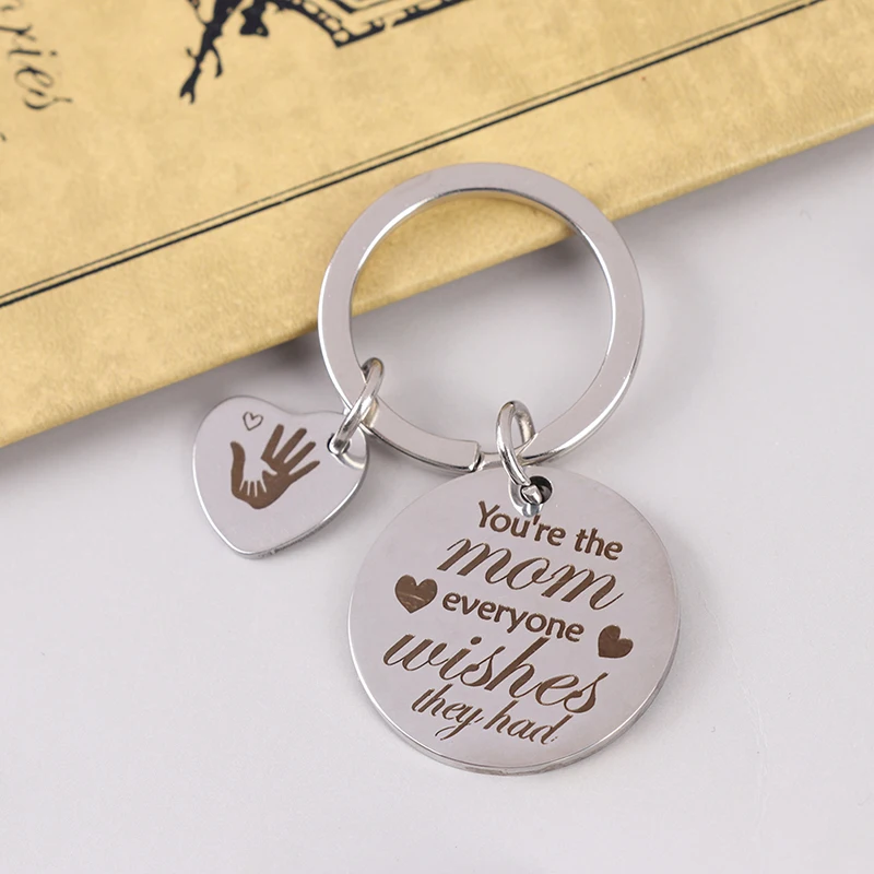 

Mother's Day Stainless Steel Keychain Mother Birthday Gift Keyring Mother Day Keyrings Mother Party Original Gift For Men Car