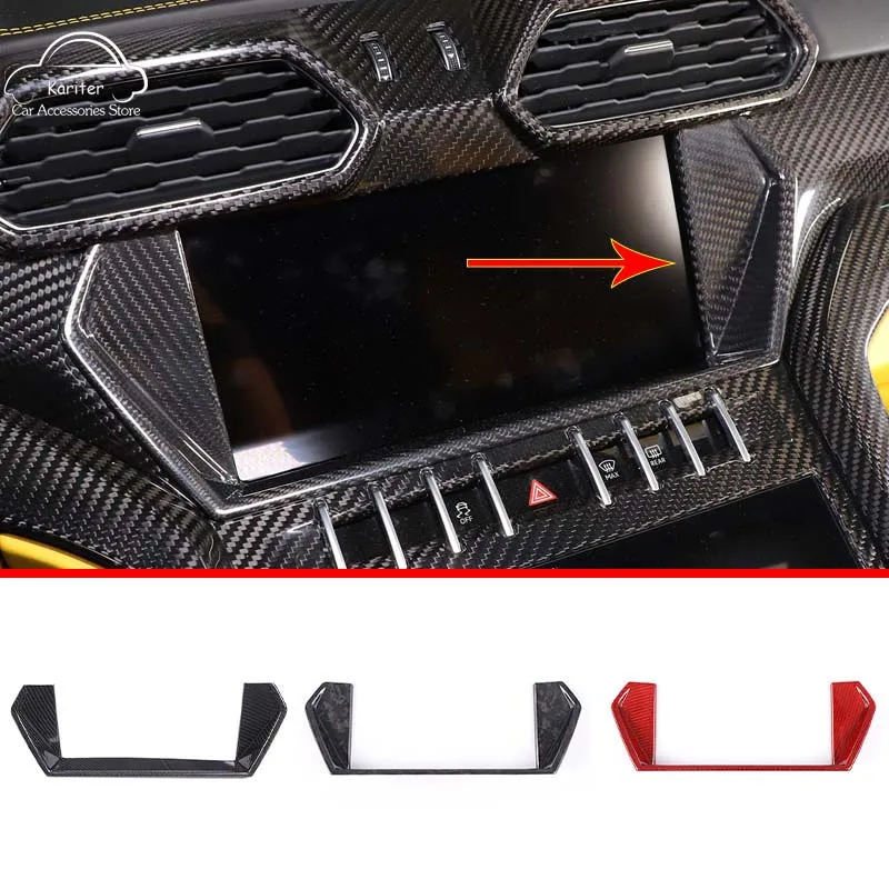

Для Lamborghini URUS 2018-2021 100% углеродное волокно автомобильный Стайлинг навигационный экран рамка декоративная наклейка автомобильные аксессуары для интерьера