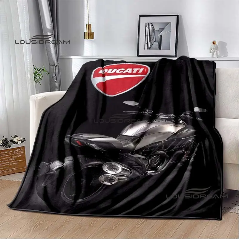 

Fashion Motorcycle Blanket Ducati printing Soft Throw Blanket Birthday Christmas Gift Bedroom Sofa Travel Camping Warm Blanket