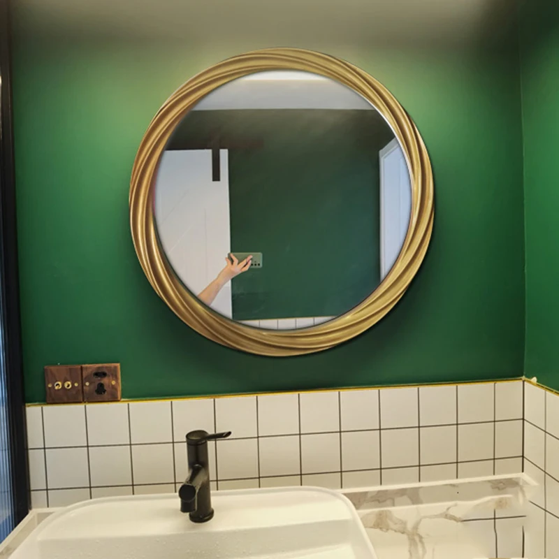 

Makeup Luxury Round Wall Mirror Vintage Vanity Decorative Wall Mirrors Bathroom Decoracion Para El Hogar Nordic Home Decor