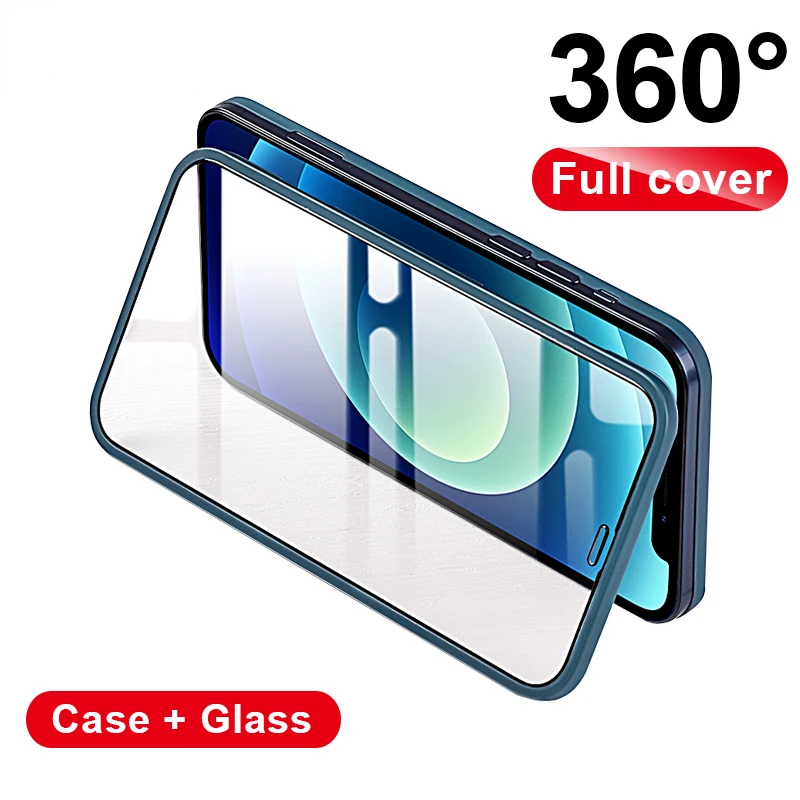 

Full Protection For iPhone 13 11 12 Pro Max Protective Glass Xr X XS Max iPhone 12 13 mini Back Shockproof Cover