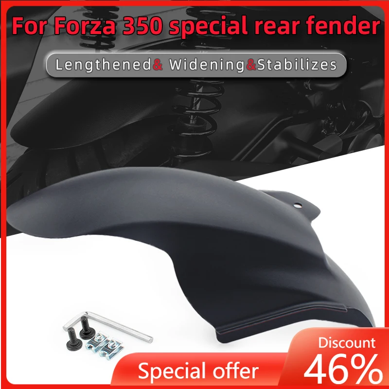 

For Honda Forza 350 2021 2022 Motorbike Rear Fender Wheel Hugger Mudguard Mud Flap Motorcycles Splash Guard Mudflap Accessories