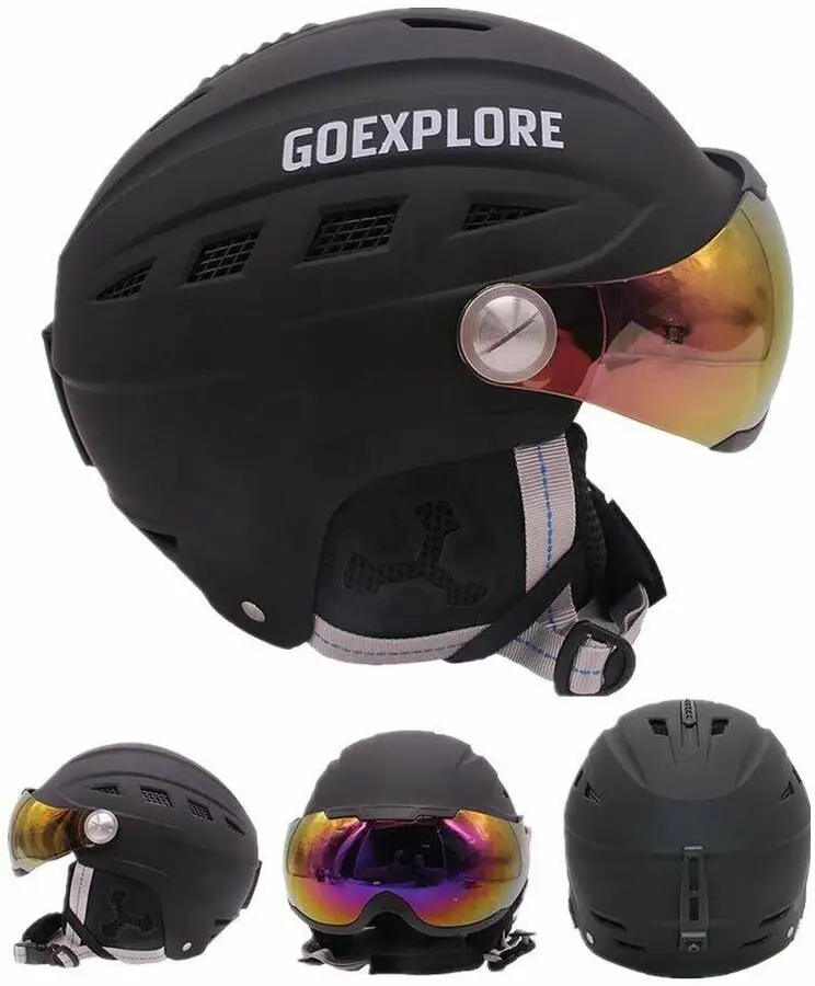 Ski Snowboard Skiing Helmet Visor Detachable Photochromic Polarizing Goggles