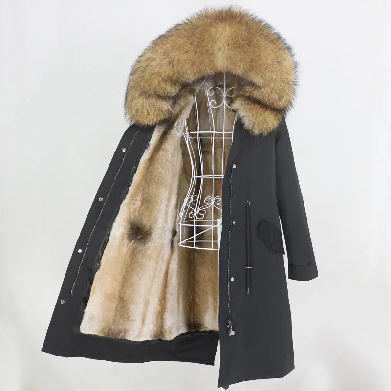 Fast Selling Fashion Women's Jacket With Detachable Inner Lining Of Real Fox Fur For Winter Warm And Stylish