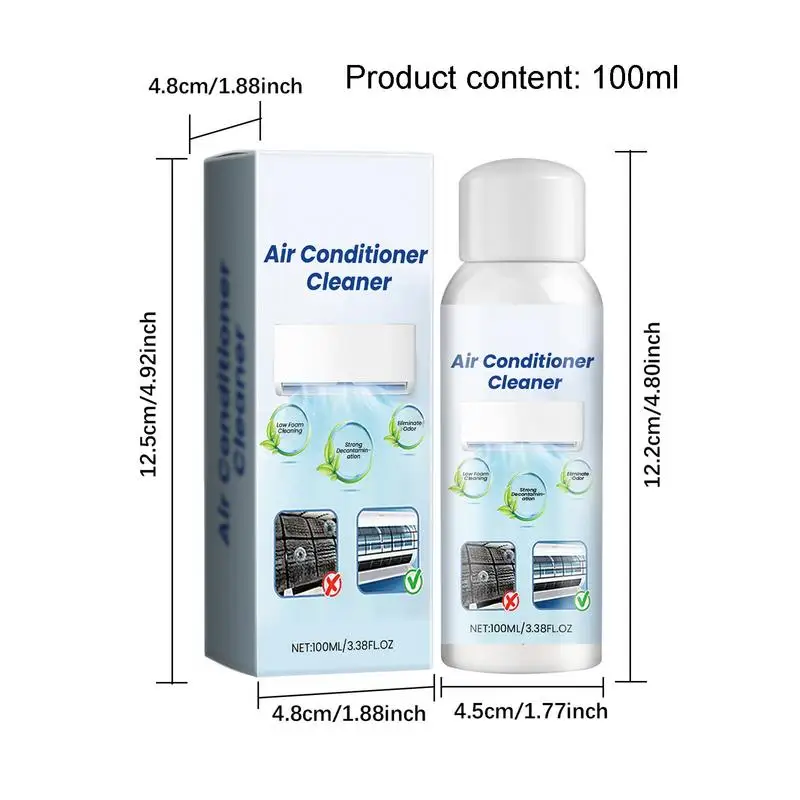 100 мл пенный очиститель для кондиционера профессиональный бытовой