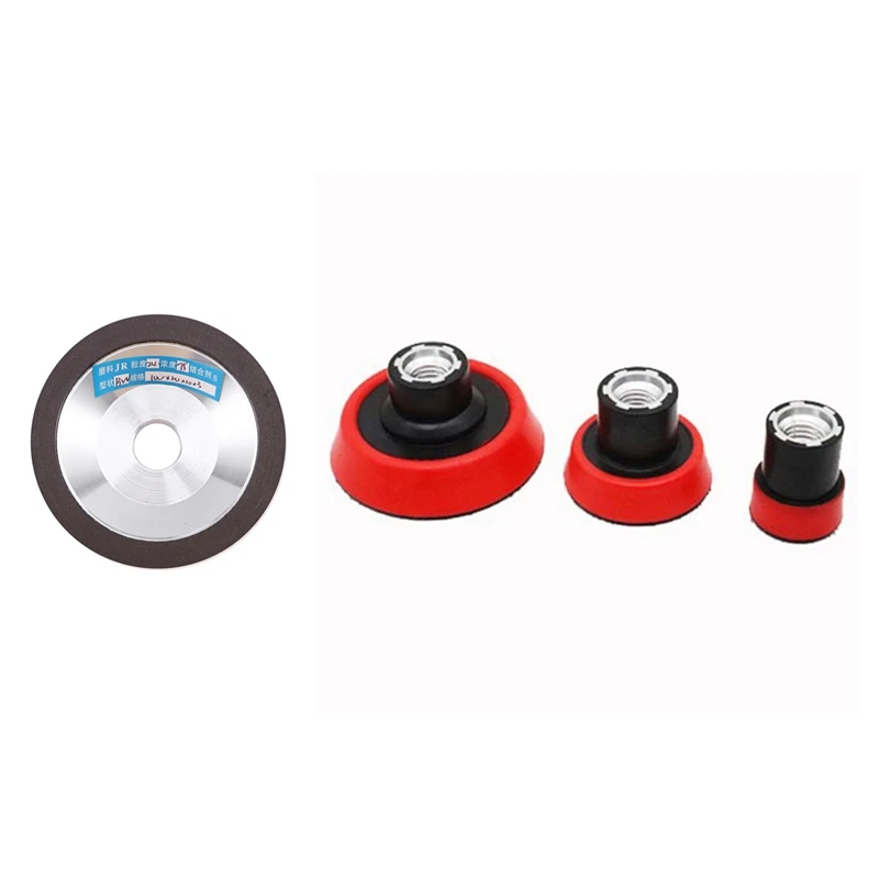 

New 1X 100Mm Diamond Grinding Wheel Grinding Arc & 1Set Plate Backing Pad Sponge Polishing Car Wash And Care Tools