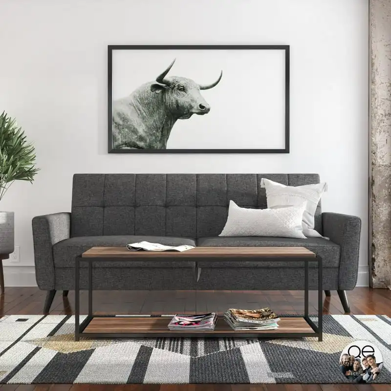 

Футон с хранением, диван-трансформер, серый льняной