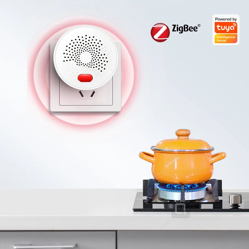 Детектор Утечки Газа Zigbee датчик с сигнализацией для определения утечки
