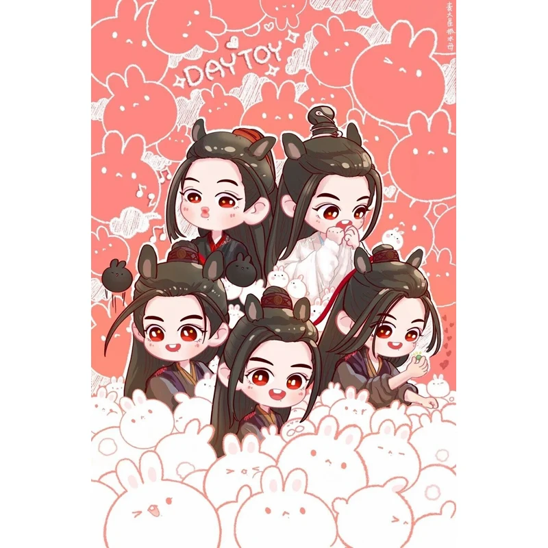 

Anime Stand Keychain The Untamed Wei Wuxian Strap Keyring Dual-purpose Desktop Decoration 8cm
