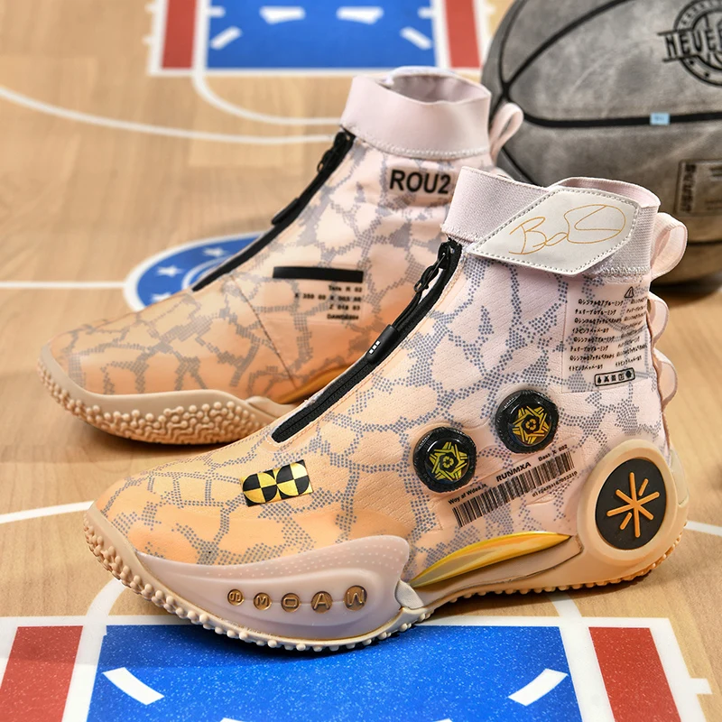 

Hot Sale Basketball Shoes Boy Quick Lacing Sport Trainers Men Wearable High Top Basketball Training Shoe Basketball Boots Men