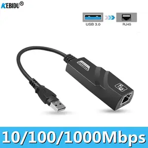 10/100/1000Mbps USB 3.0 Wired Usb Type C To Rj45 Lan Gigabit Ethernet Adapter Network Card for PC Macbook Windows 10 Laptop