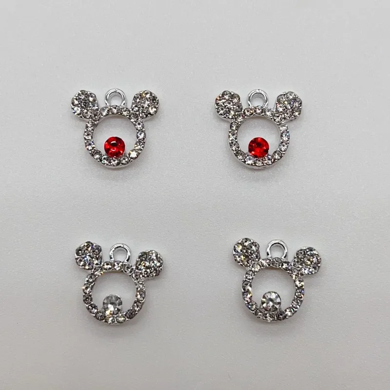 

10 шт. стильные животные кристаллы бриллианты мультфильм мышь голова Кулон ожерелье ювелирные изделия аксессуары