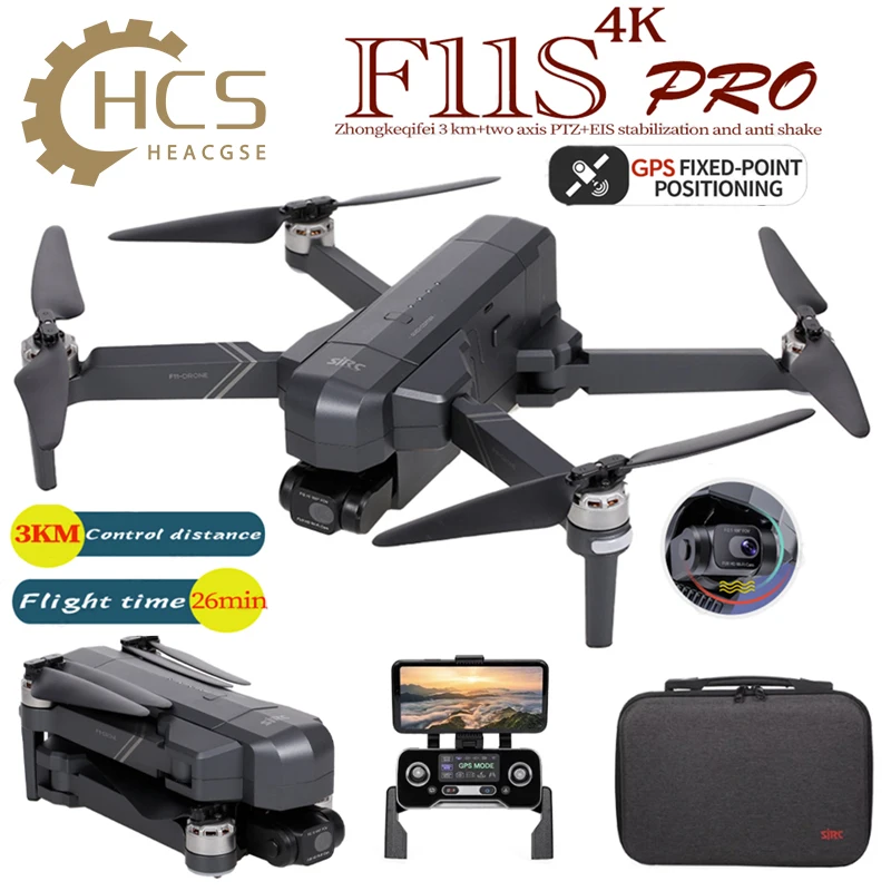 F11 / F11S 4K Pro GPS Drone 4K Profesional RC Quadcopter With Camera Foldable 2 Axis Stabilized Gimbal 5G WiFi FPV Drones