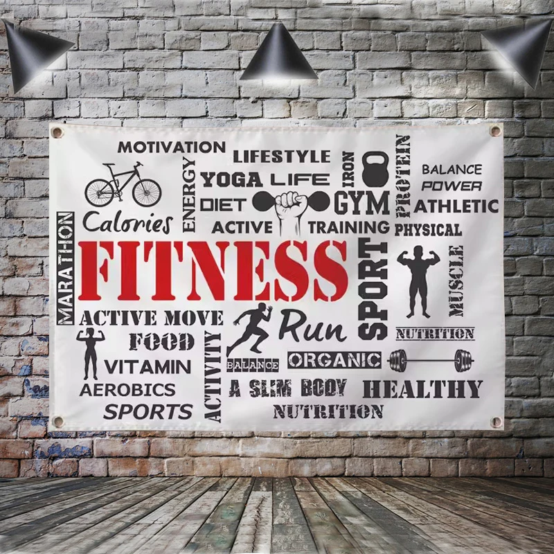 Постер для фитнеса бокса спортзала соревнований клубов флаг из полиэстера 90*150 см