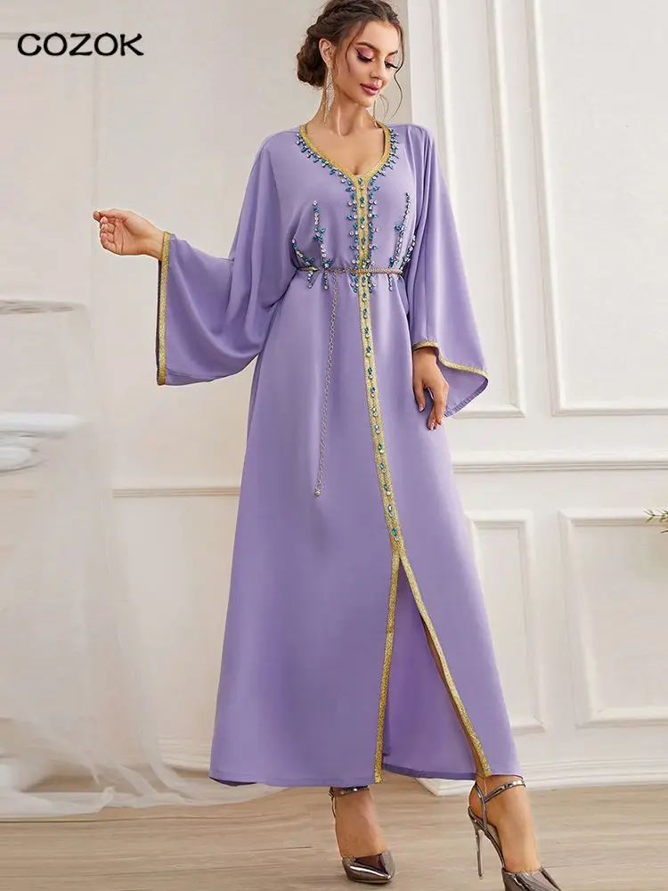 

Ramadan Eid Mubarak Satin Abaya Arabic Islam Muslim Modest Dress Turkey Evening Dresses For Women Robe Longue Djellaba Femme