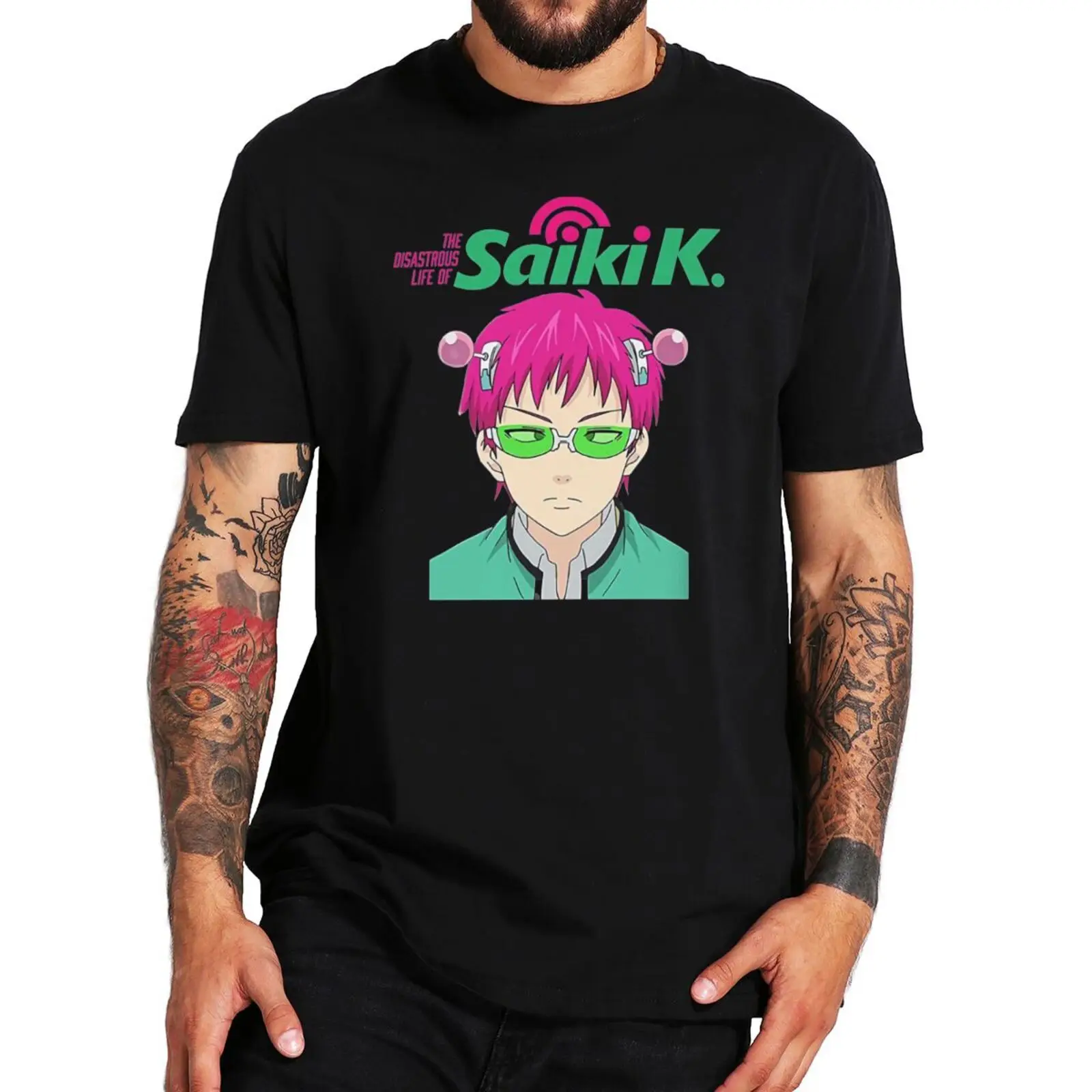 

The Disastrous Life Of Saiki K T Shirt Anime Japanese Comedy Supernatural Manga Classic Unisex T-Shirts 100% Cotton EU Size