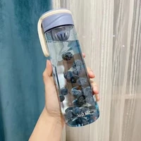 550ml tritan water cup outdoor sports cold juice water cup creative frosted water bottle kitchen drinkware couple mug for gym