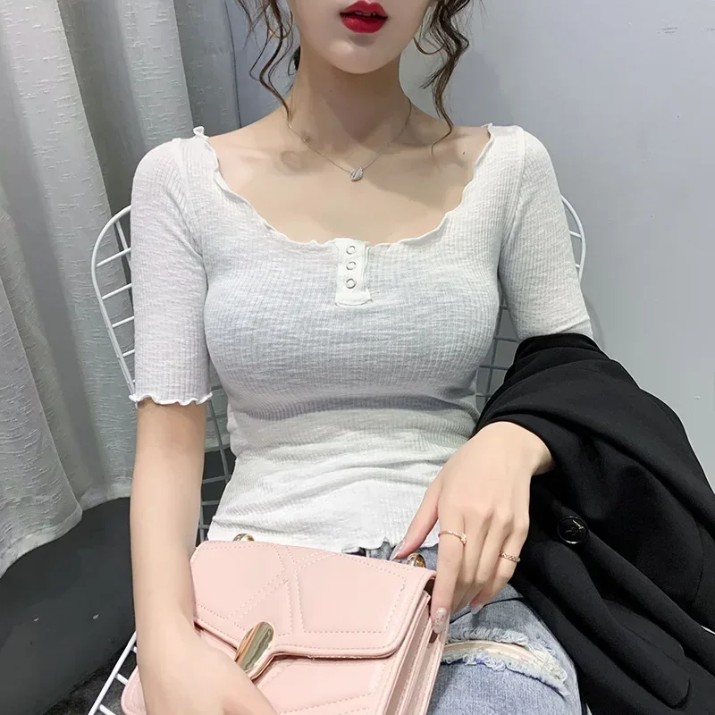 

Новинка 2021, футболка с коротким рукавом и круглым вырезом, gray22