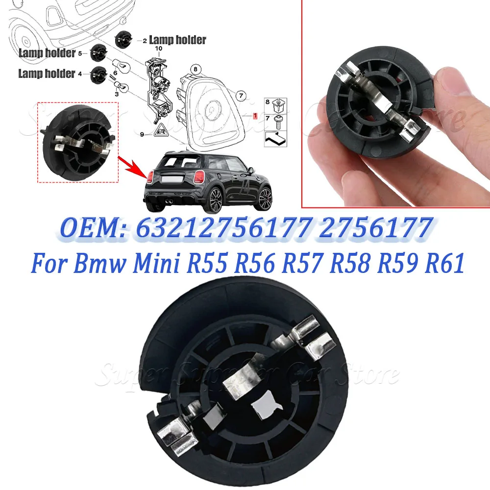 

Кронштейн заднего фонаря, цоколь держателя лампы для Bmw Mini R55 R56 R57 R58 R59 R61, цоколь заднего фонаря 63212756177 2756177