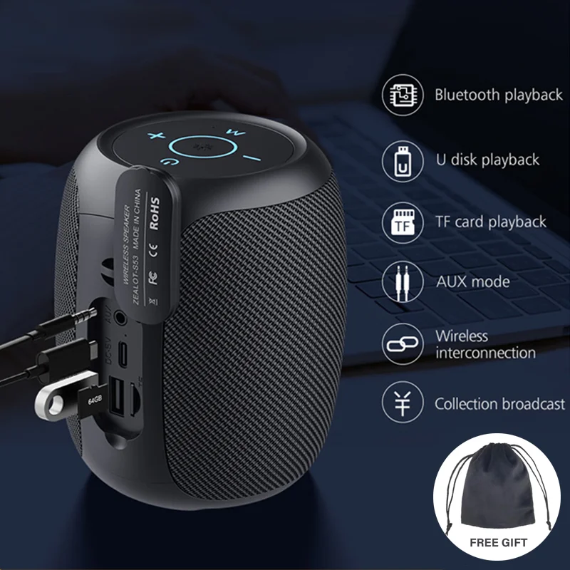 

Multifunctional Portable Bluetooth Speakers IPX6 Waterproof High Quality Subwoofer Professional Audio Equipment