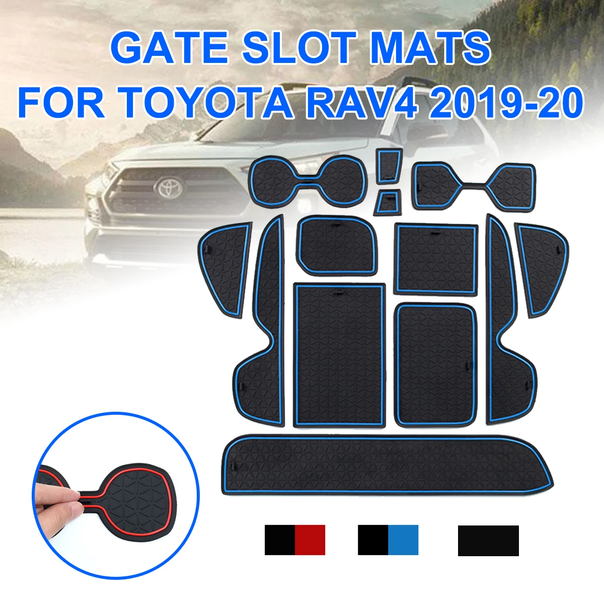 

Противоскользящий коврик для XA50 RAV IV 50, коврики с прорезями для ворот, резиновые прокладки, коврик, автомобильные наклейки, аксессуары для Toyota RAV4 2019 2020