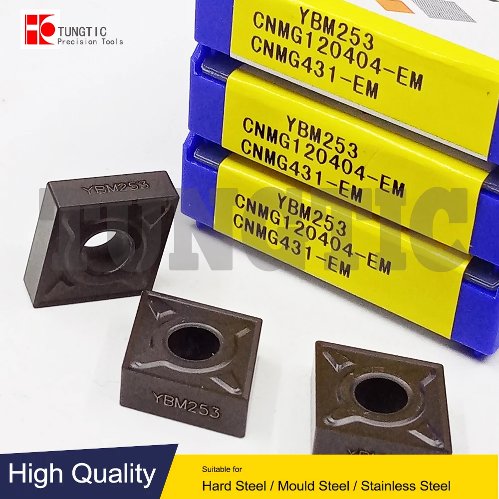 

CNMG120404-EM YBM253 Milling Cutter CNC Tools Insert Lathe Machining Tools Lathe Cutting Tool Metal Turning Tools CNMG 120404