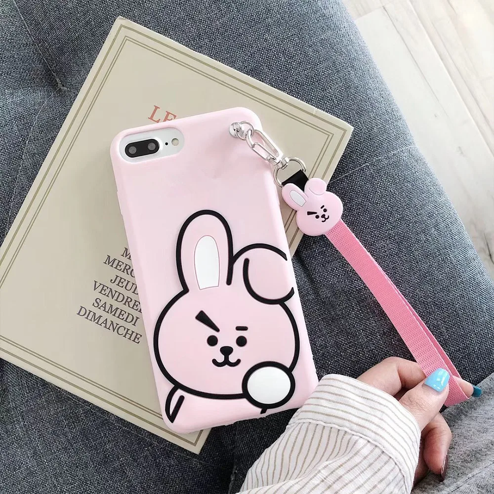 

Телефонные чехлы KISSCASE для iPhone 11 Pro Max XS Max 7 Plus/8 Plus 6/6S XR X/XS, чехлы с маленьким ремешком, мультяшный чехол для телефона