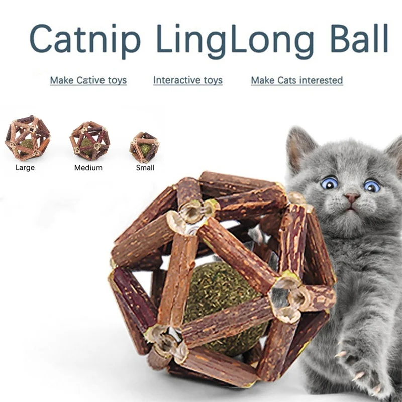 

Игрушки для кошек, Интерактивная игрушка для котят, чистящие зубы кошек, полезные деревянные шарики, товары для домашних животных, палочка для шлифовки зубов кошки с мятой