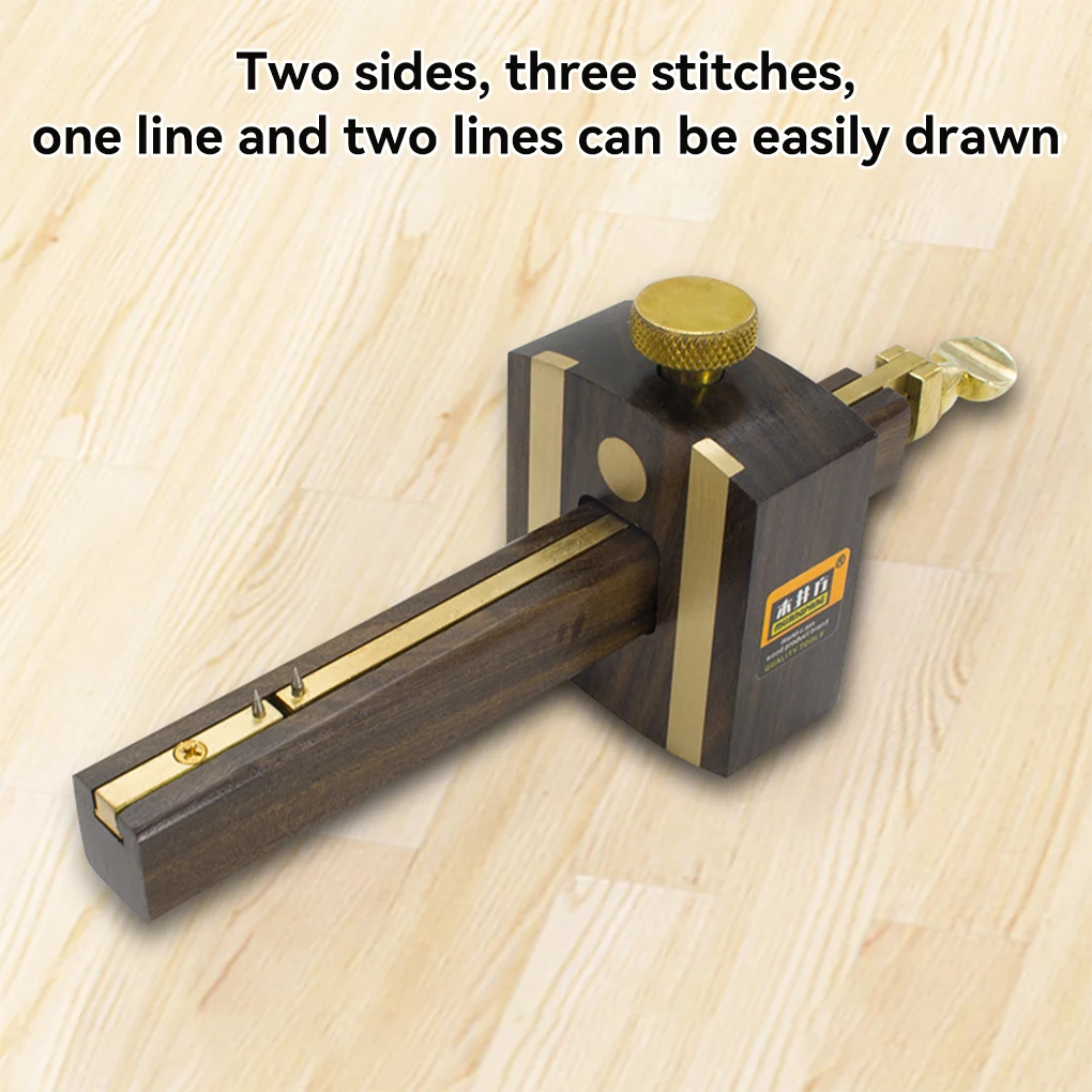 

Mortise Gauge Ebony Wooden Square Sliding Screw Type Marking Gauges Multi Purpose Mark Scraper Scribing Joinery