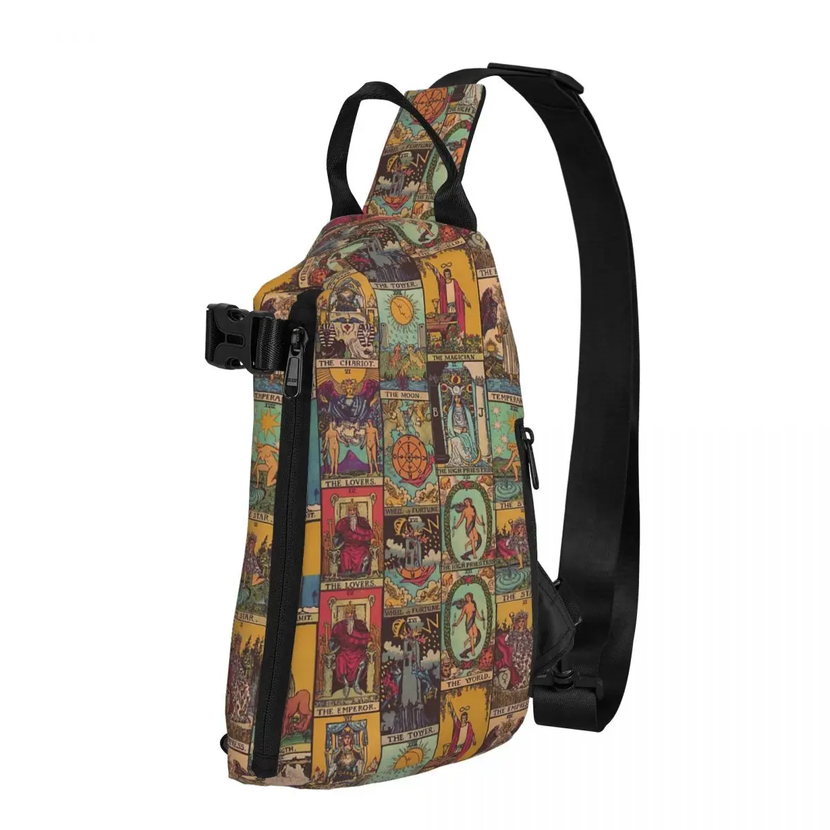 The Major Arcana Of Tarot Vintage Patchwork Shoulder Bags Chest Cross Chest Bag Diagonally Casual Man Messenger Bag